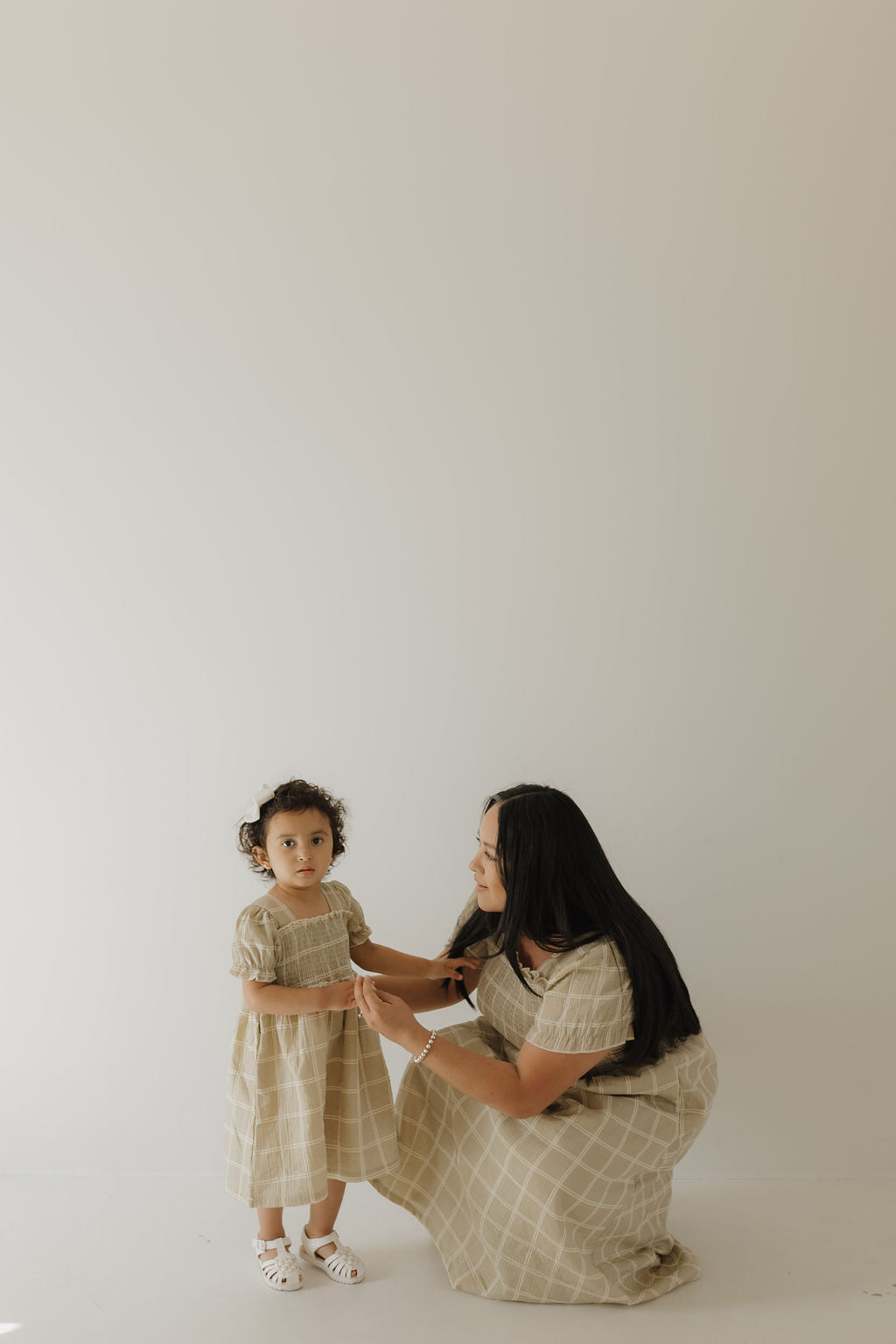 Women's Short Sleeve Muslin Dress | Linen Grid