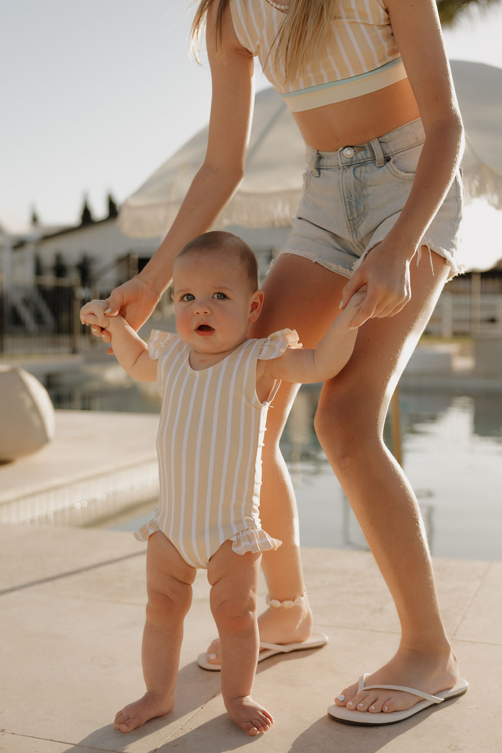 Girl Sleeveless Swimsuit | Sun Rays