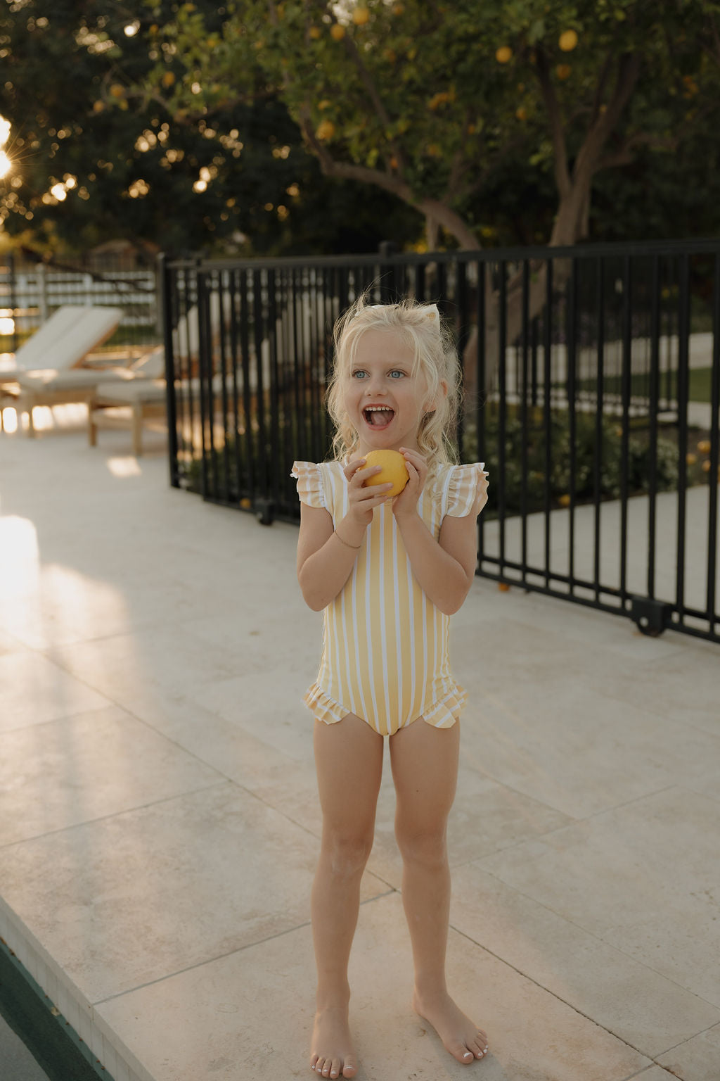 Girl Sleeveless Swimsuit | Sun Rays