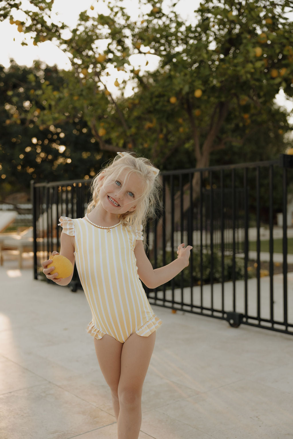 Girl Sleeveless Swimsuit | Sun Rays