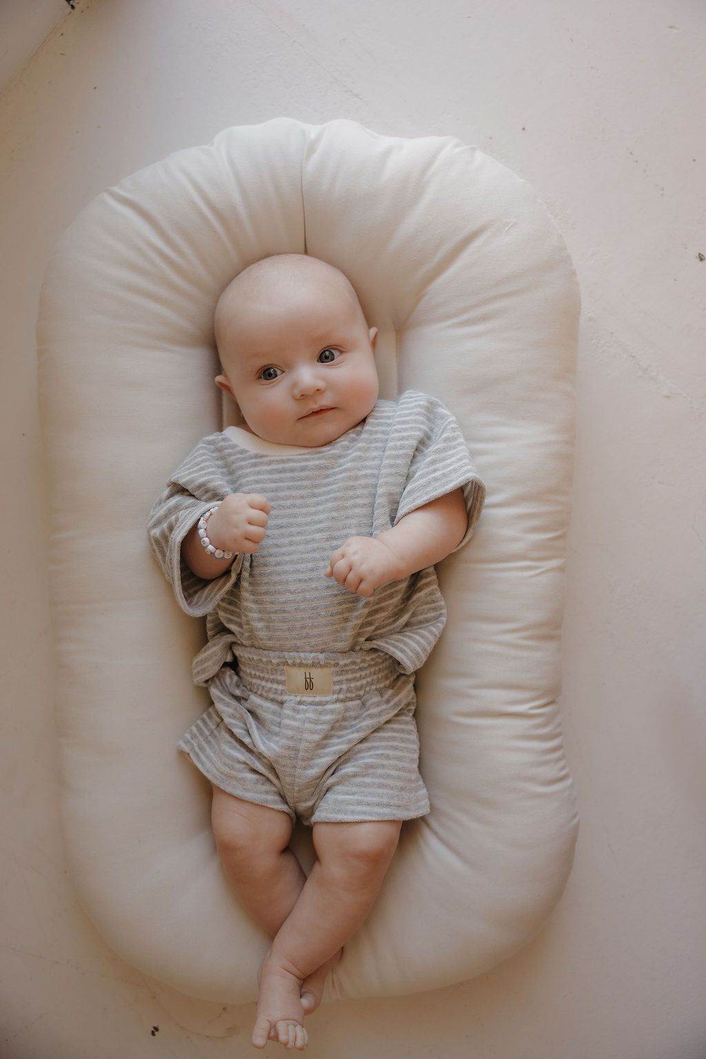 Child Terry Short Set | Grey Stripe
