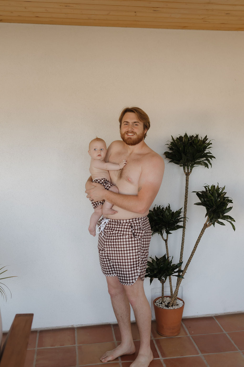 Men's Boardshort | Chocolate Gingham