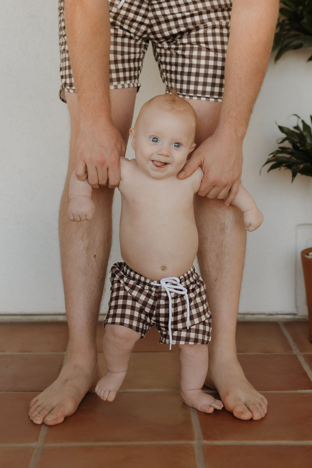 Men's Boardshort | Chocolate Gingham