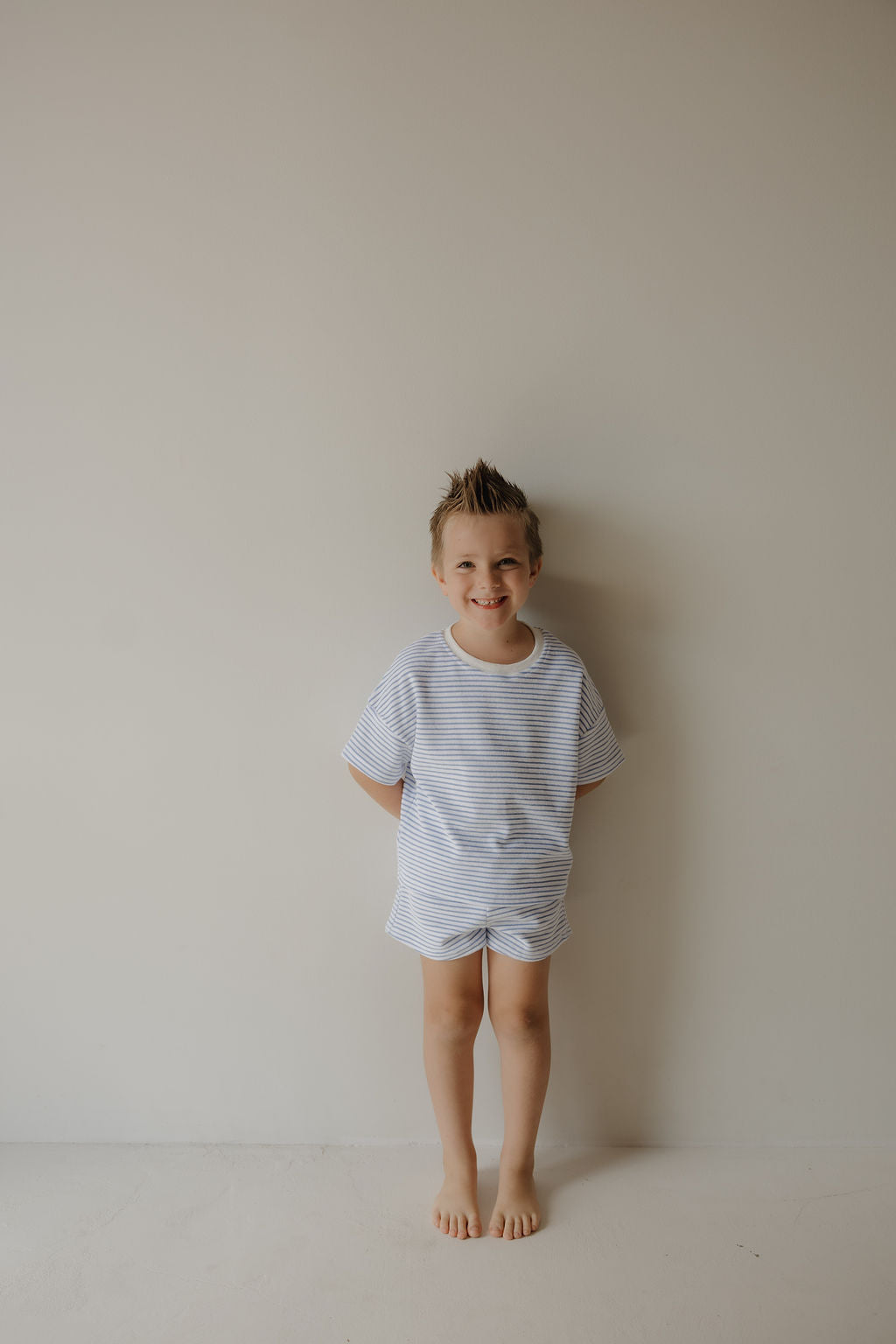 Child Terry Short Set | Ocean Stripe