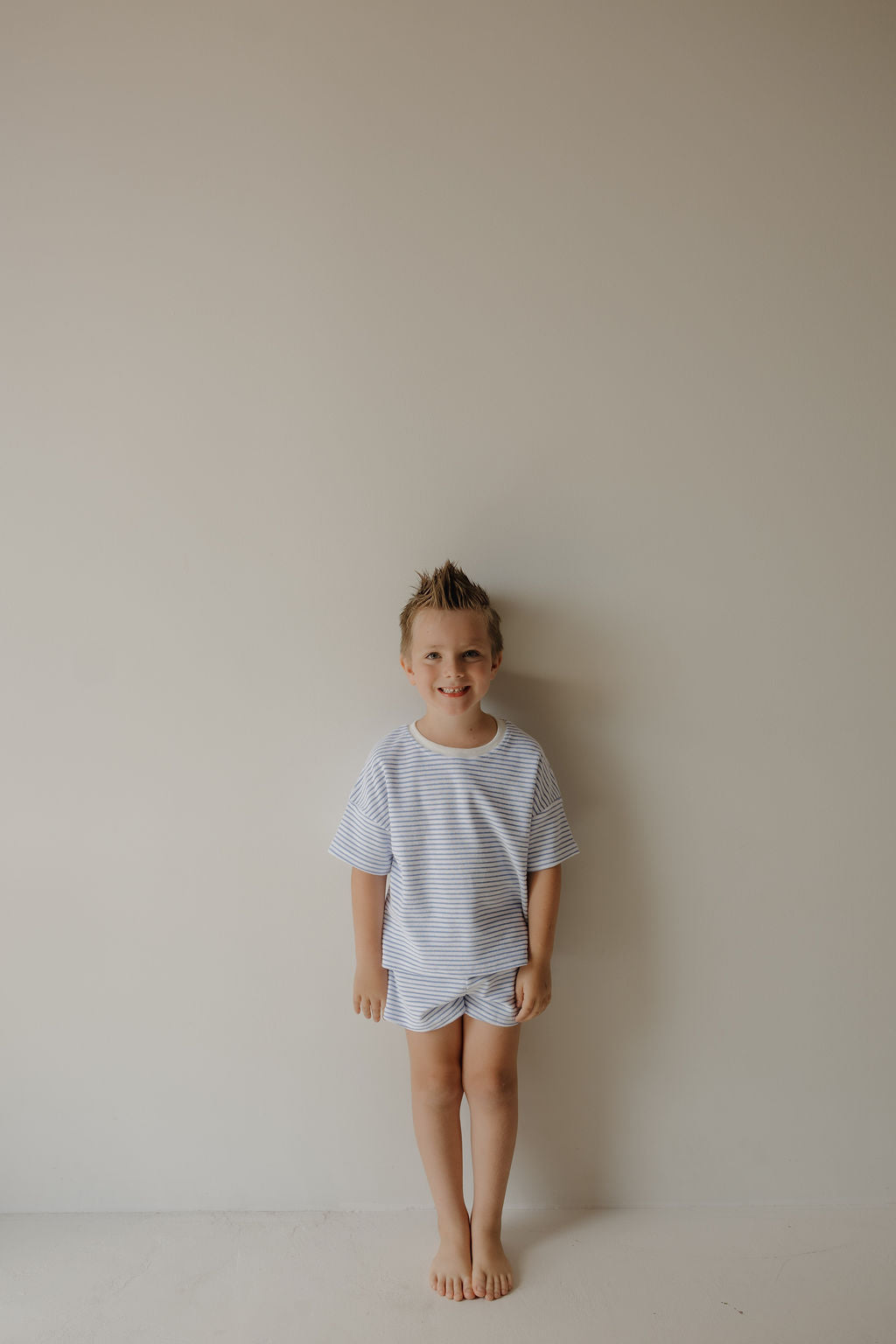 Child Terry Short Set | Ocean Stripe