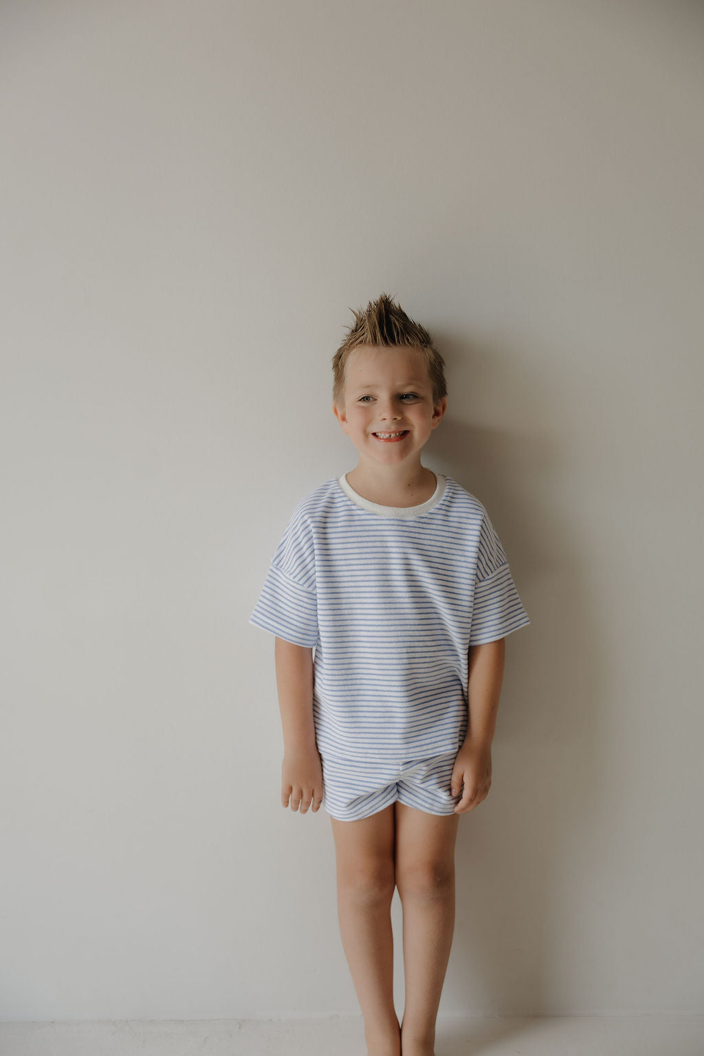 Child Terry Short Set | Ocean Stripe