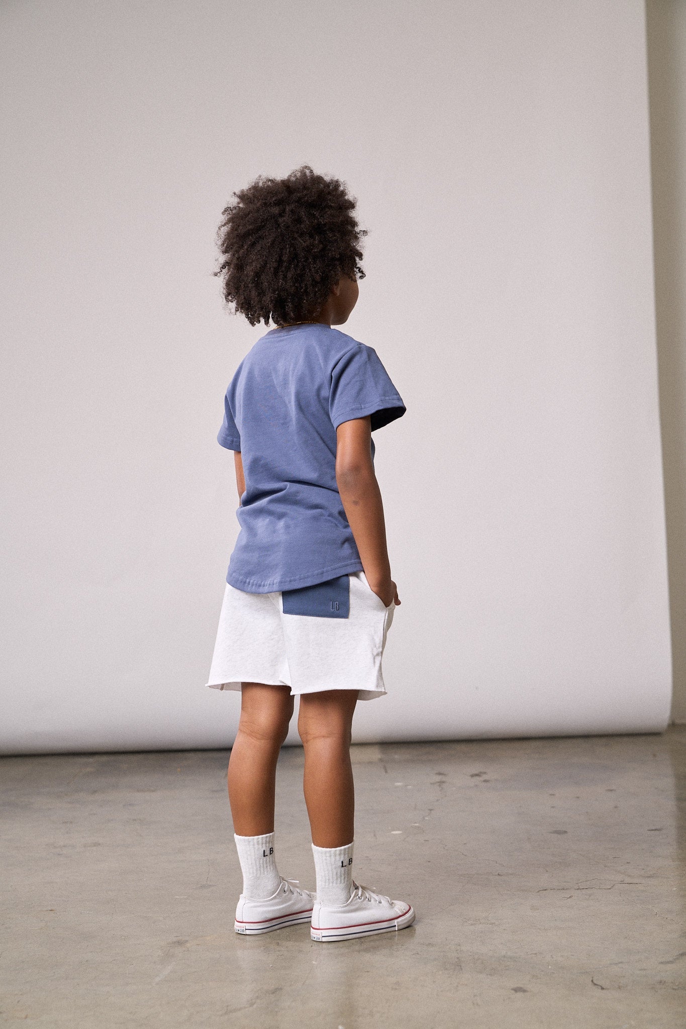 USA Raw Edge Sweatshort - Heather Grey