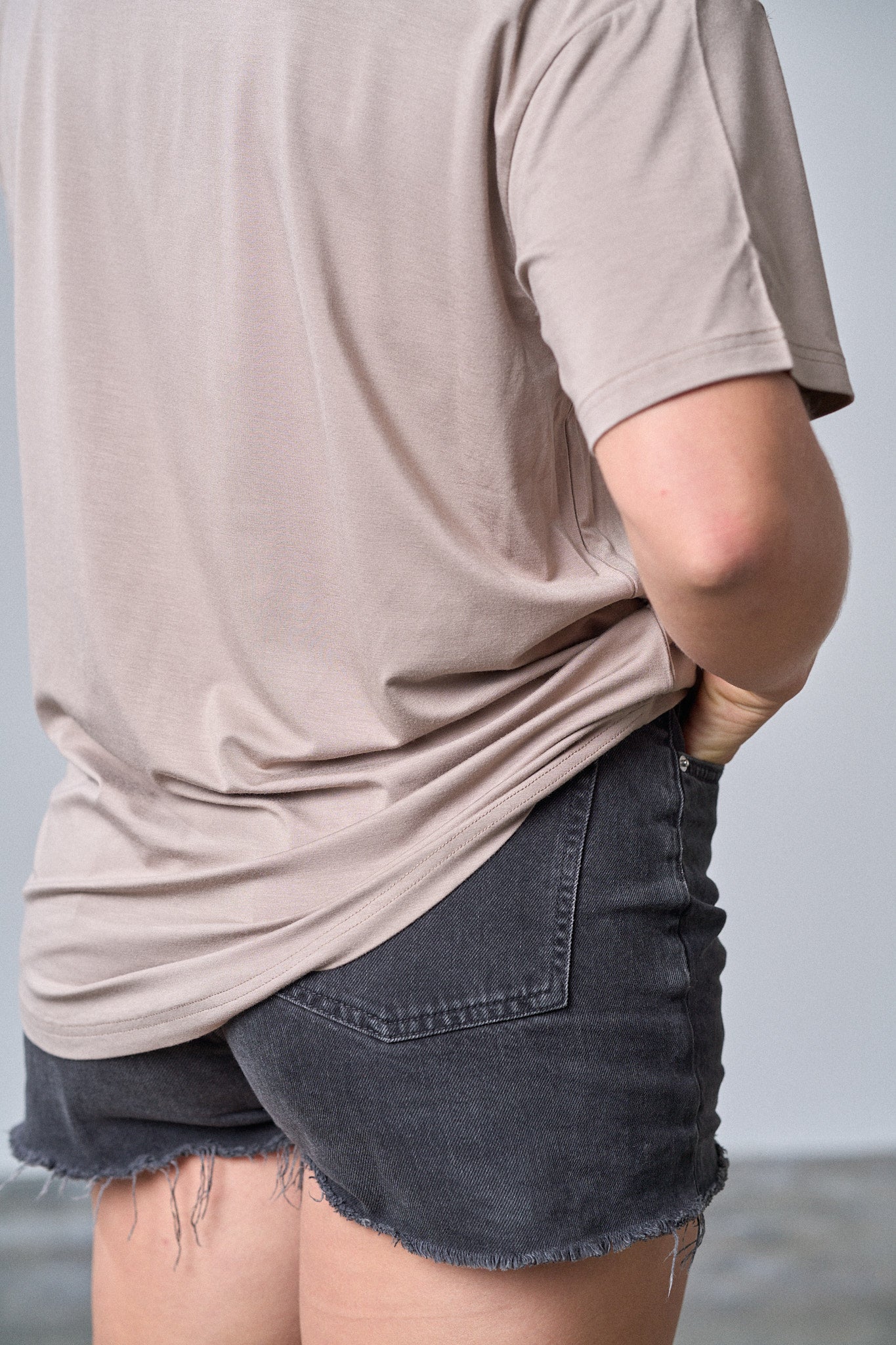 Adult Oversized Bamboo Tee - Mushroom