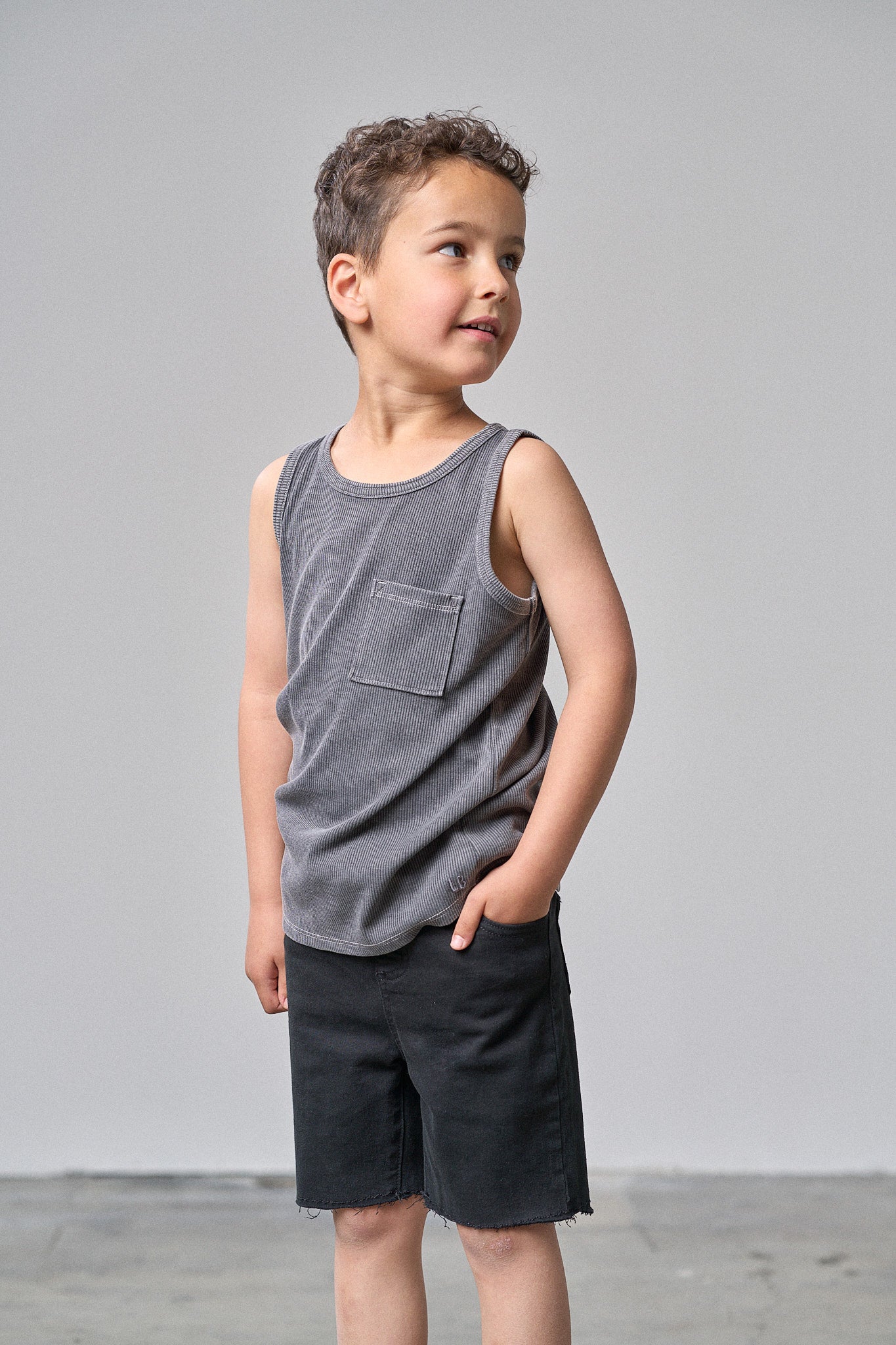 Boys Denim Short - Black Wash