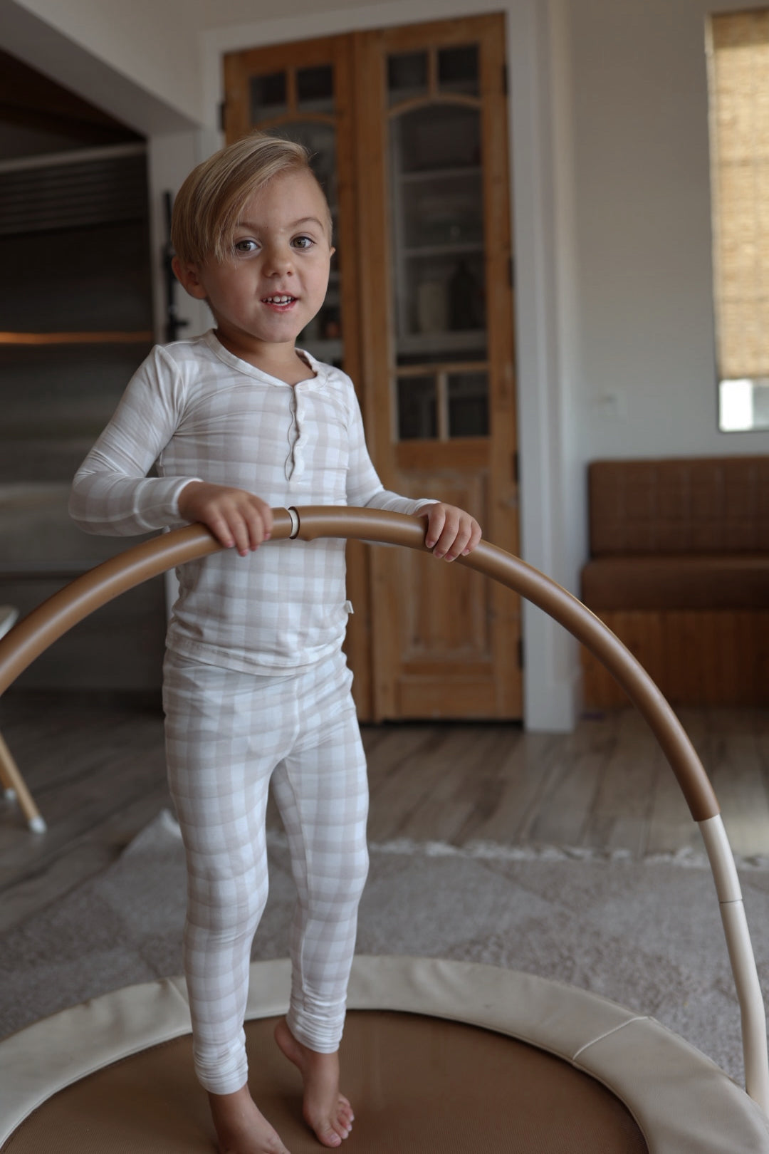 Bamboo Two Piece Pajamas | Gingham