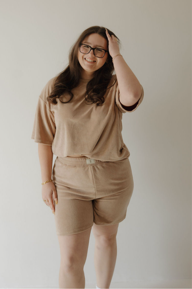 Women's Terry Short Set | Tan