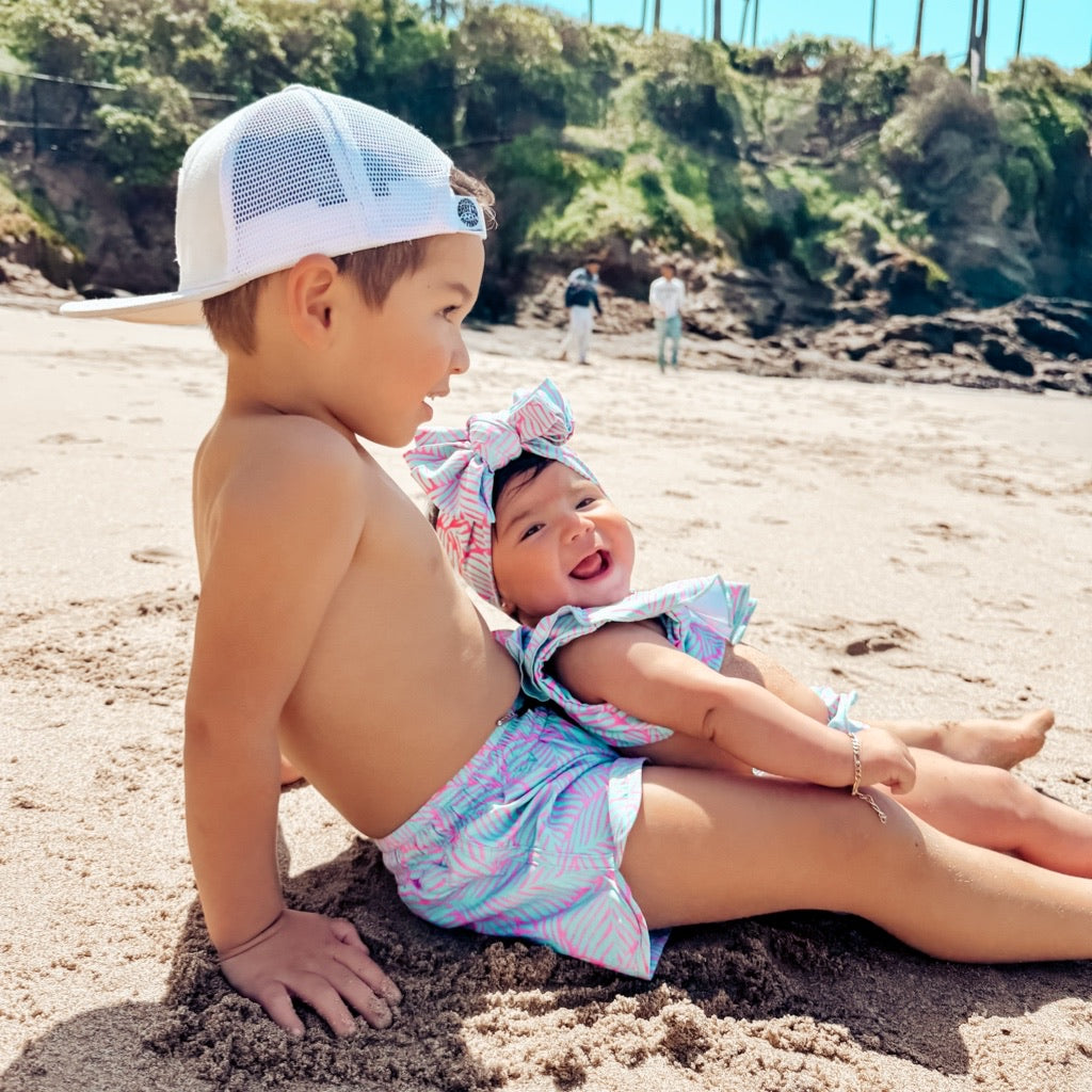 COPACABANA ~ NEON PALM LEAVES SWIM BOWS