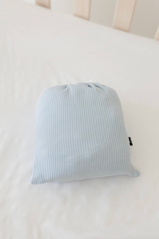 Blue Macaron (ribbed) - Crib Sheet