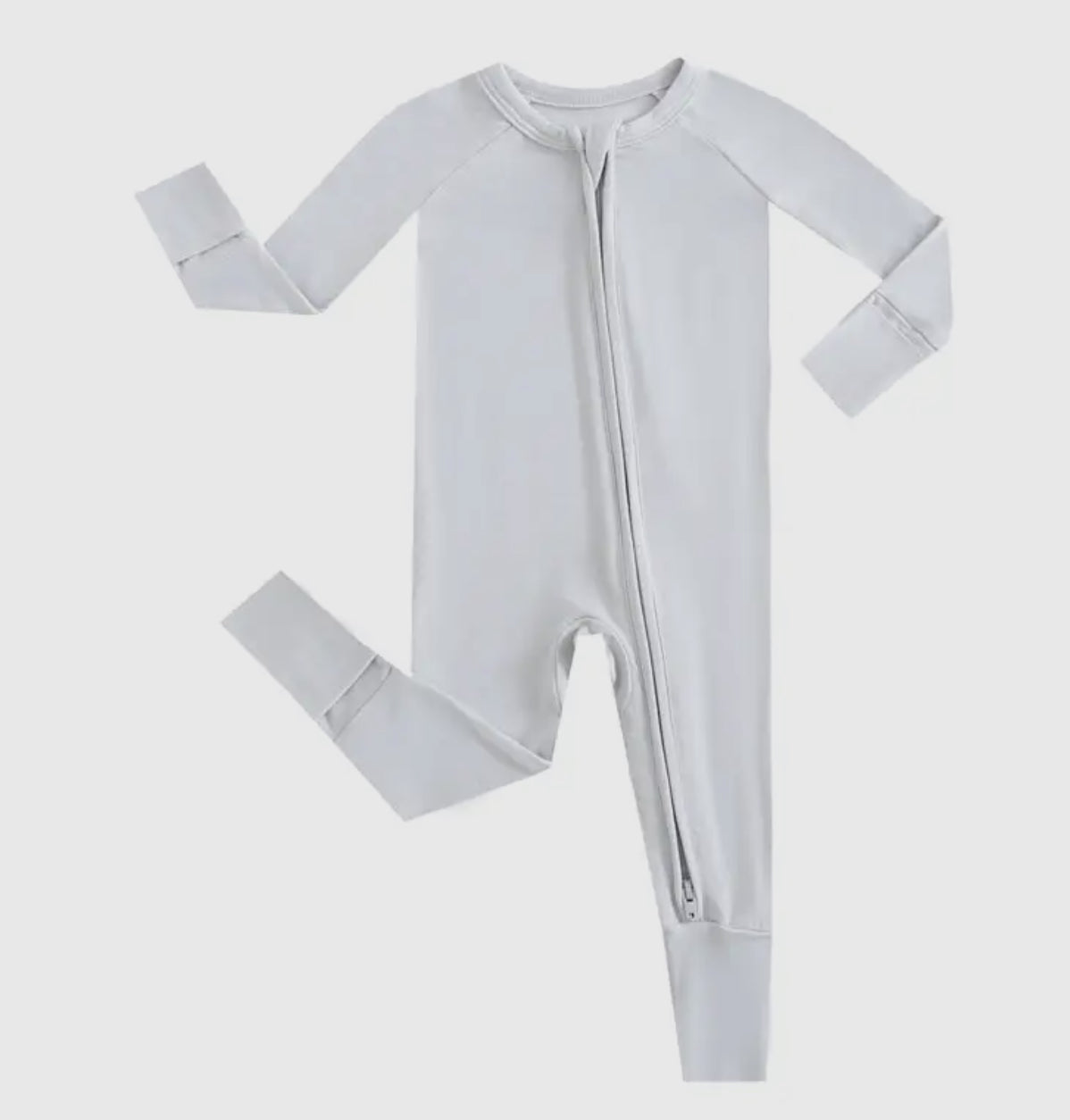 Grey NICU Friendly Bamboo Zippy