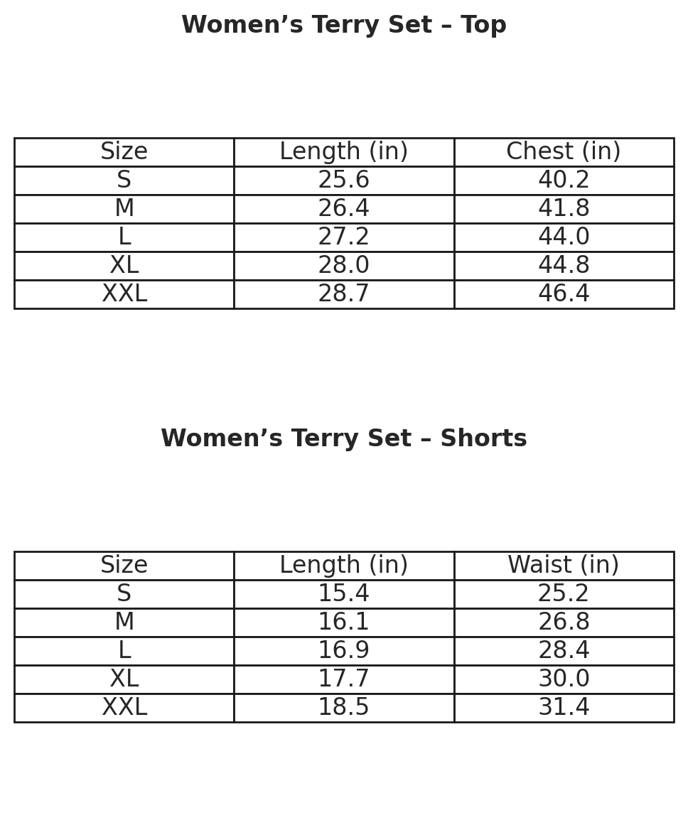 Women's Terry Short Set | Tan