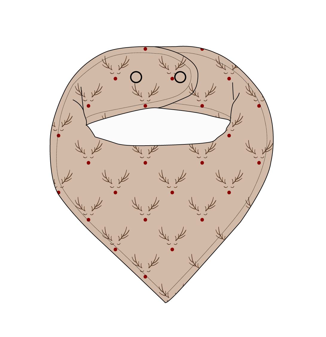 Reindeer Ridge (ribbed) - Bandana Bib