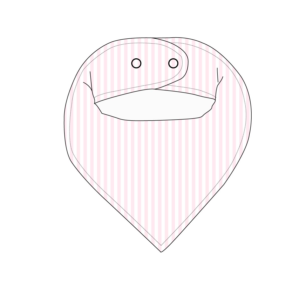 Pink Stripes - Bib
