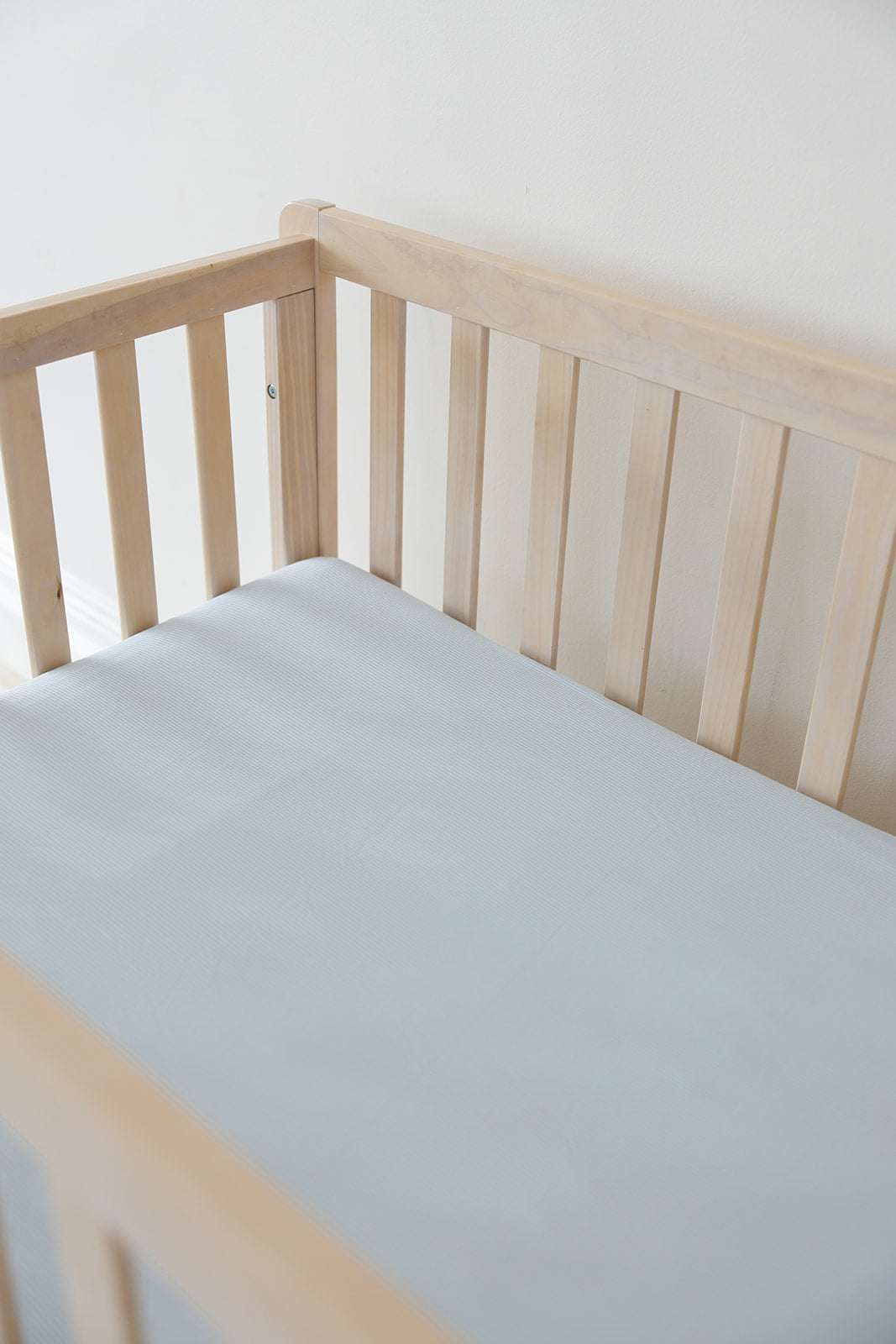 Baby Blue (ribbed) - Crib Sheet