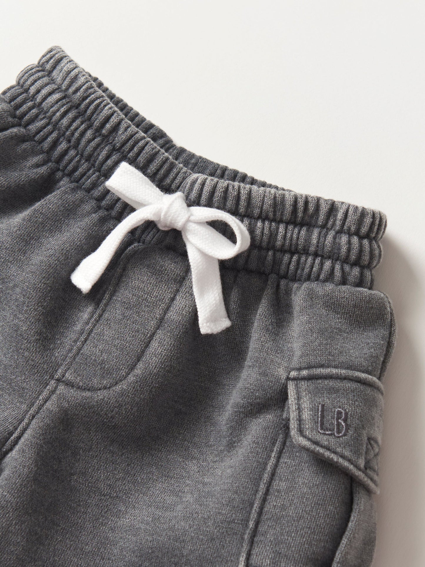 Raw Edge Cargo Short - Charcoal Wash