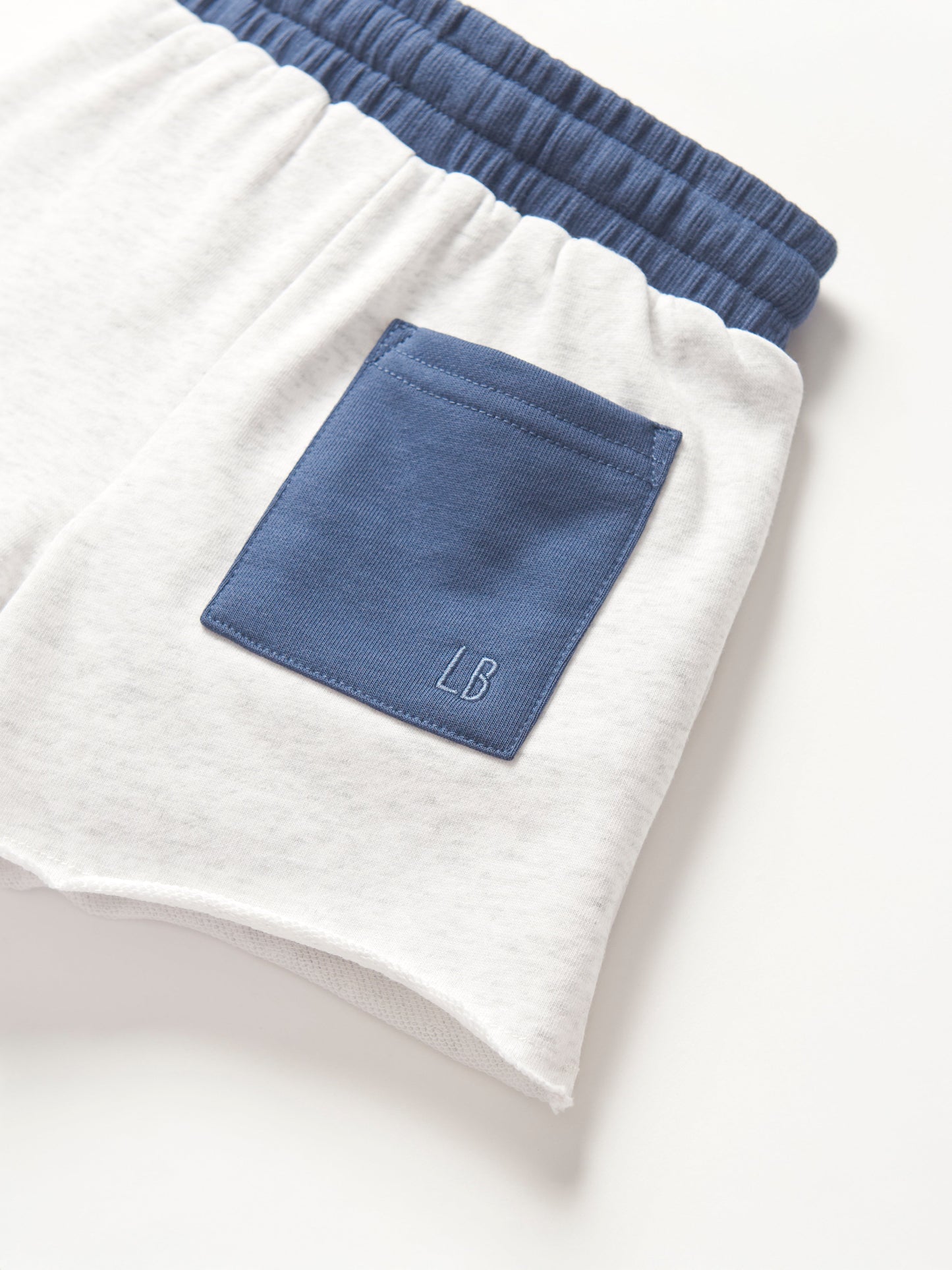 USA Raw Edge Sweatshort - Heather Grey