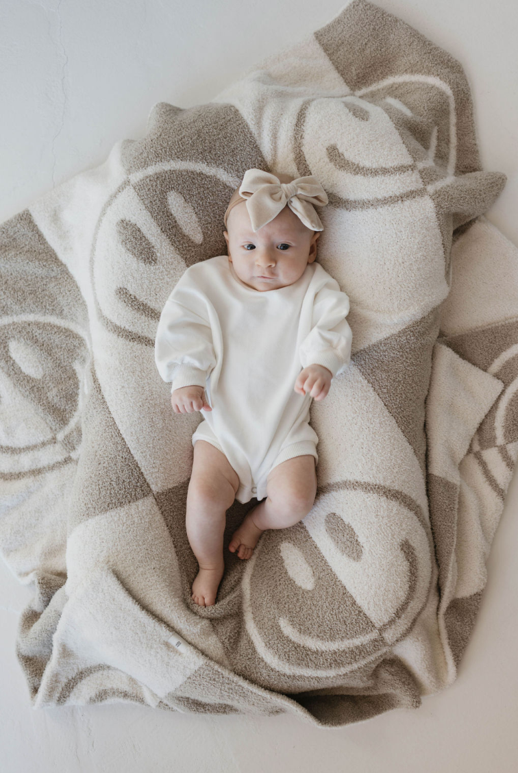 Plush Blanket | Smile Checkerboard