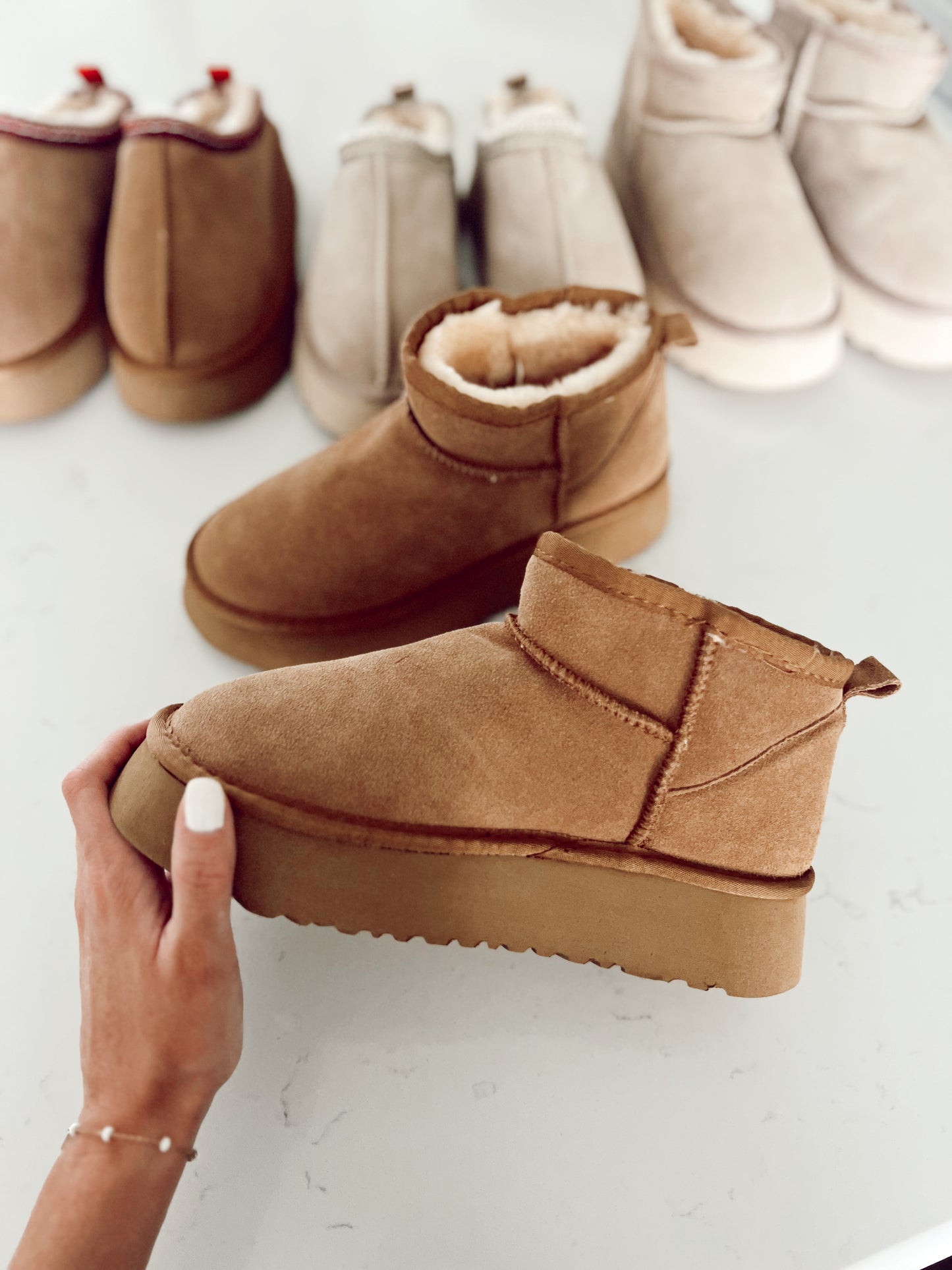 Chestnut Suede Boots| Platform | Adult | PREORDER