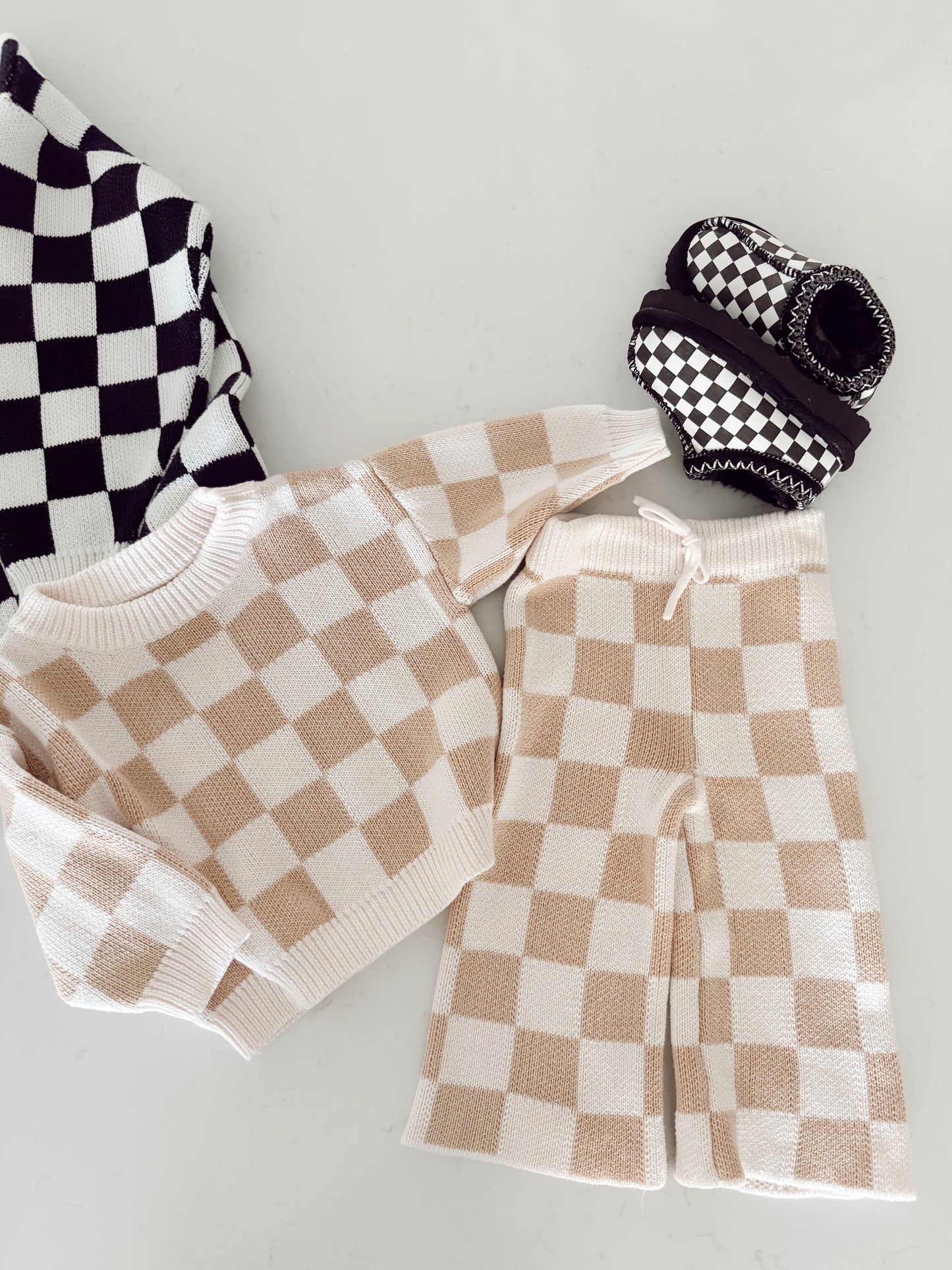 Checkered Knit Set | 2 Colors | PREORDER