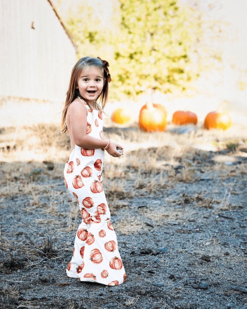 Andi Pleated Bell Bottom Jumpsuit - Pumpkin Patch