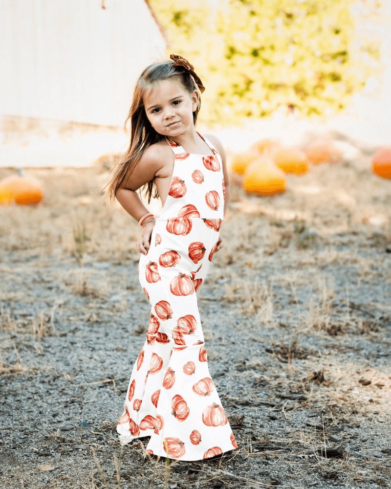 Andi Pleated Bell Bottom Jumpsuit - Pumpkin Patch