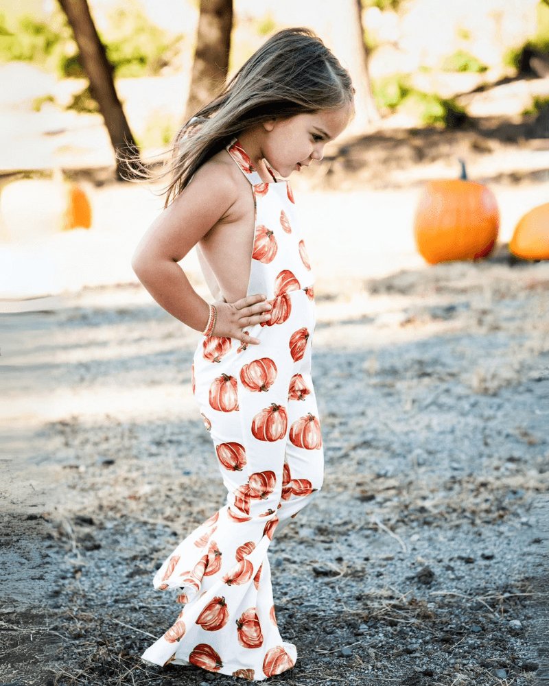 Andi Pleated Bell Bottom Jumpsuit - Pumpkin Patch