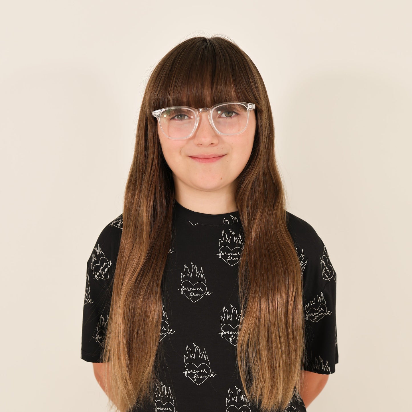 Child Boxy Tee Lounge Set | Flaming Hearts