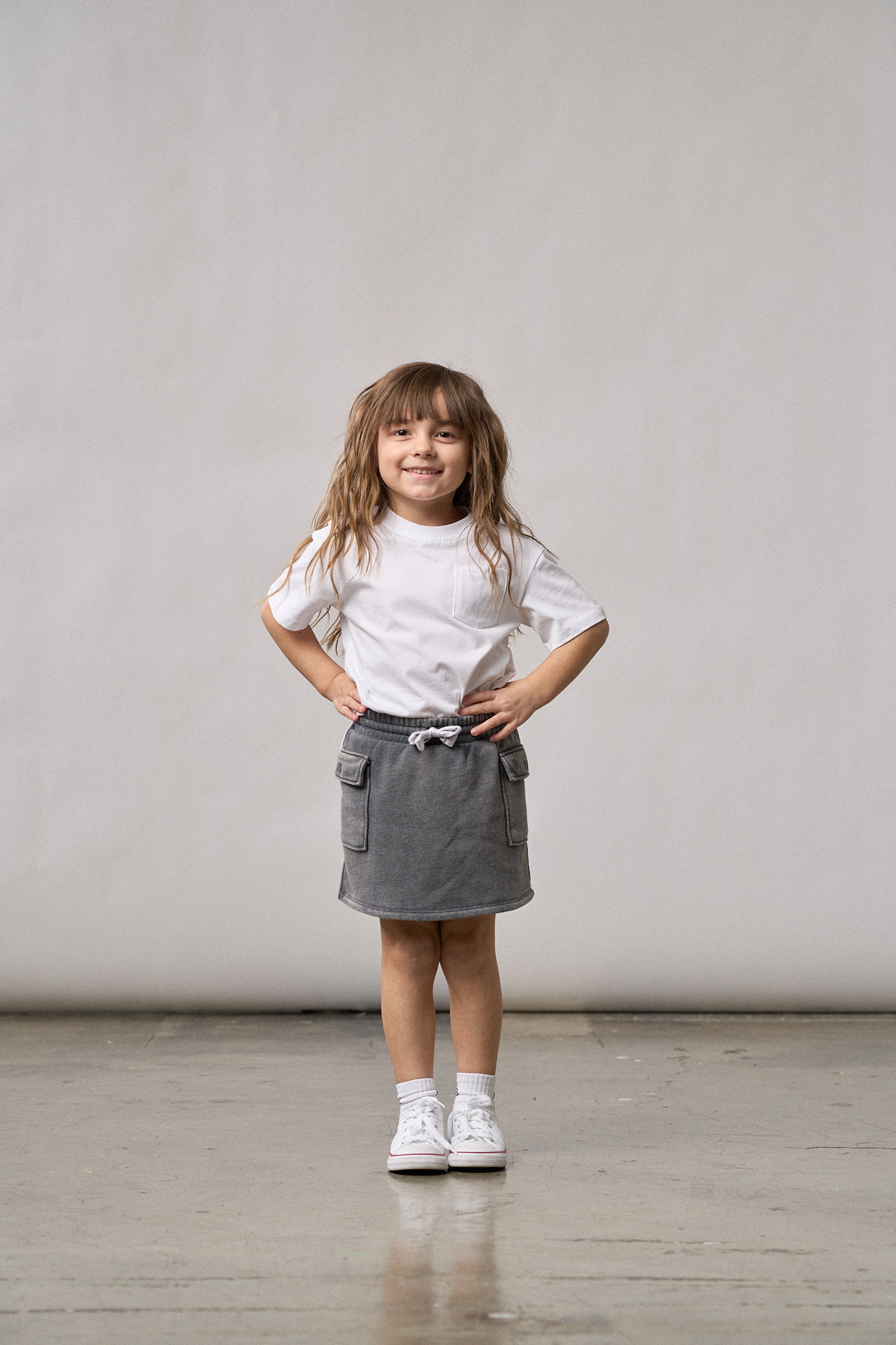Cargo Skort - Charcoal Wash