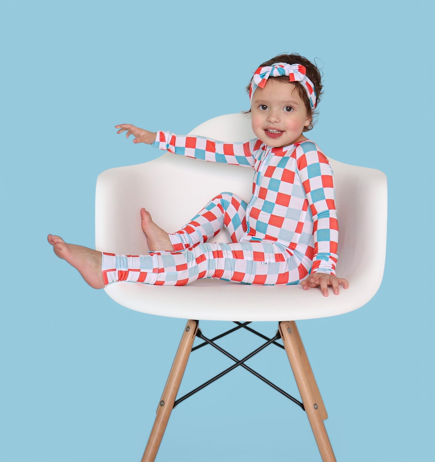 USA CHECKERS DREAM ROMPER