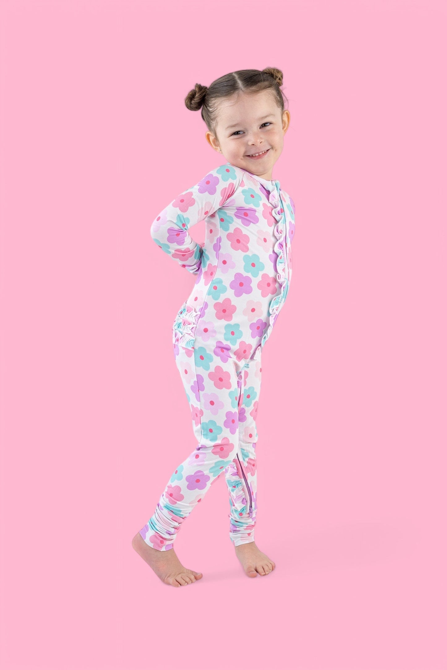 VIOLET FIELDS DREAM RUFFLE ROMPER