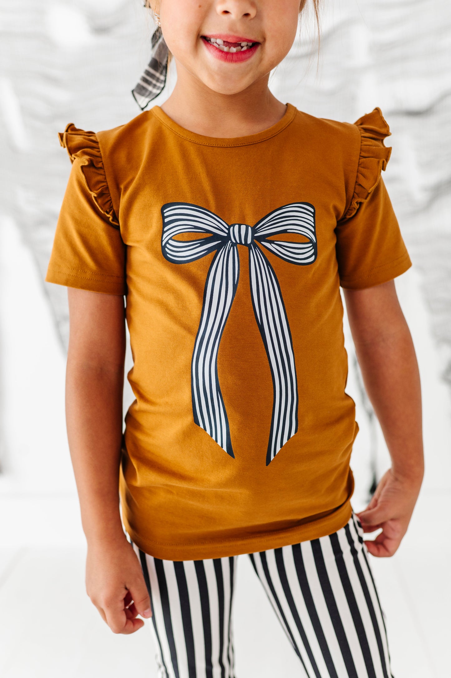 Striped Bow| TEE