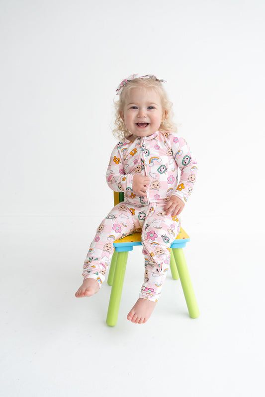 Dream Big Little Co x CoComelon JJ RAINBOW CHECKERS DREAM ROMPER
