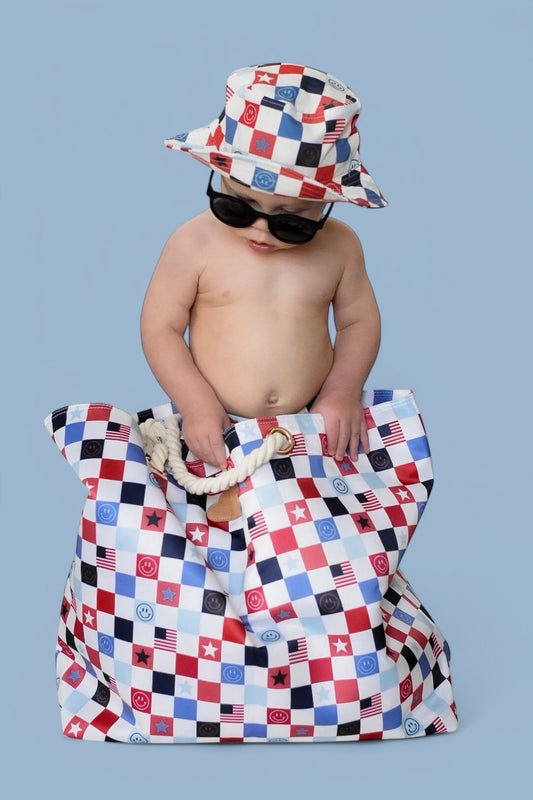 HOME OF THE FREE CHECKERS DREAM TOTE BAG