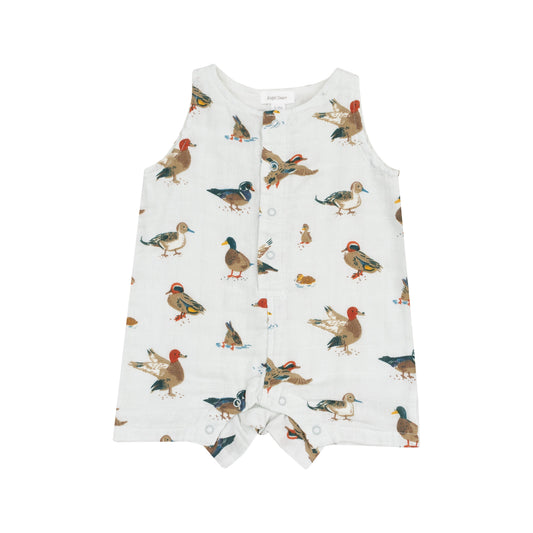Sleeveless Shortie Romper - Ducks