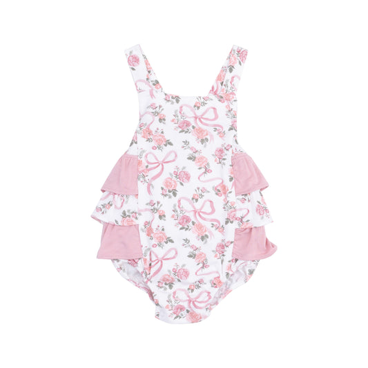 Ruffle Sunsuit - Ribbons and Flowers