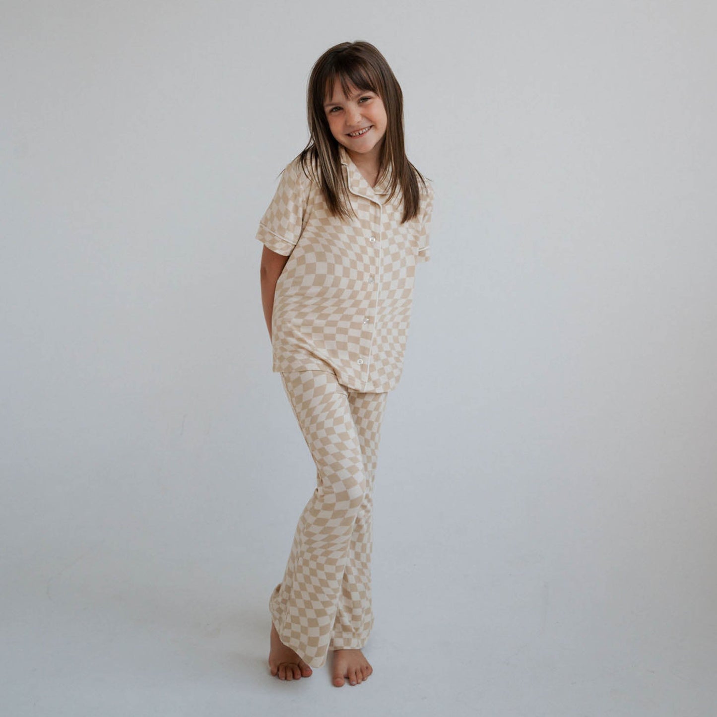 Wavy Checker | Girl's Flare Set