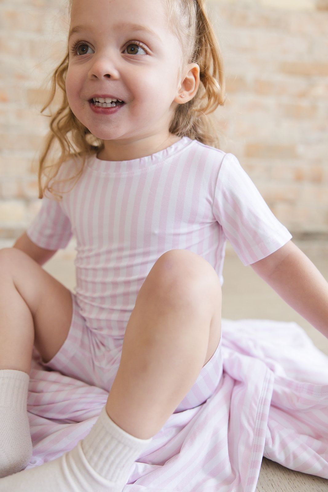 Pink Stripes - Short Set