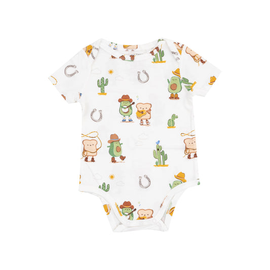 Short Sleeve Bodysuit - Avocado Toast Western