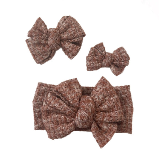 Vienna ~ Brown & White Two Tone Waffle