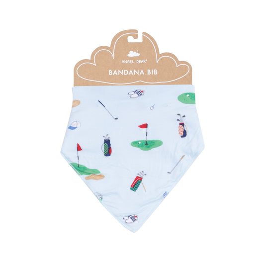 Bandana Bib - Golf Things Blue
