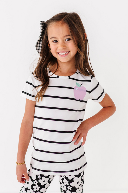 Pocket Apple Stripe Tee (2T ONLY left)