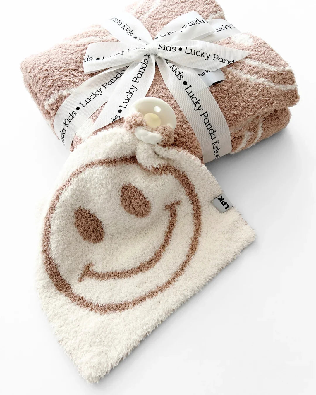 Smiley Plush Lovey | Latte
