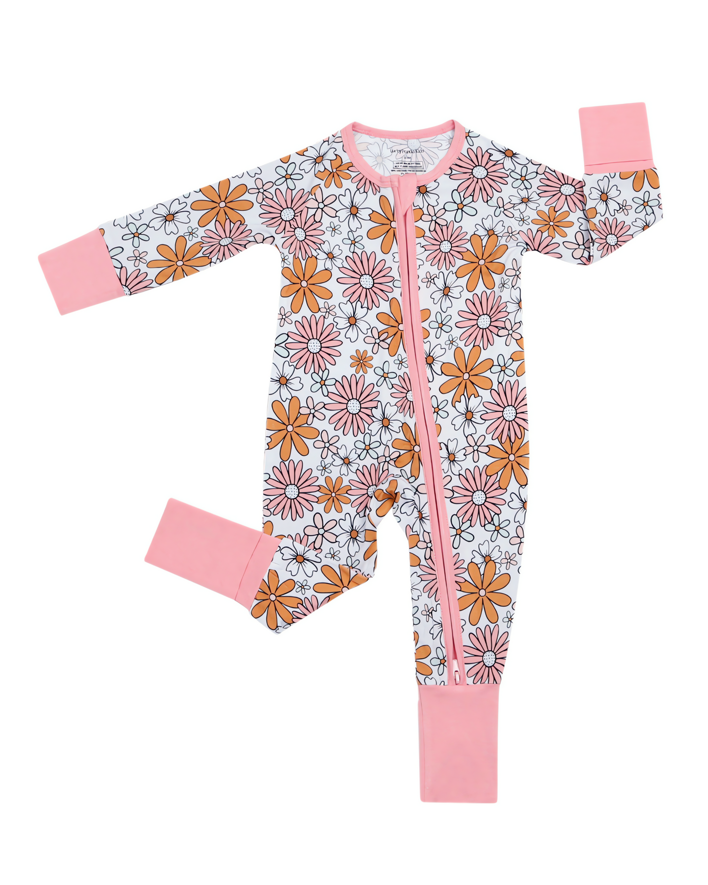 Bamboo Zip Romper | Retro Garden