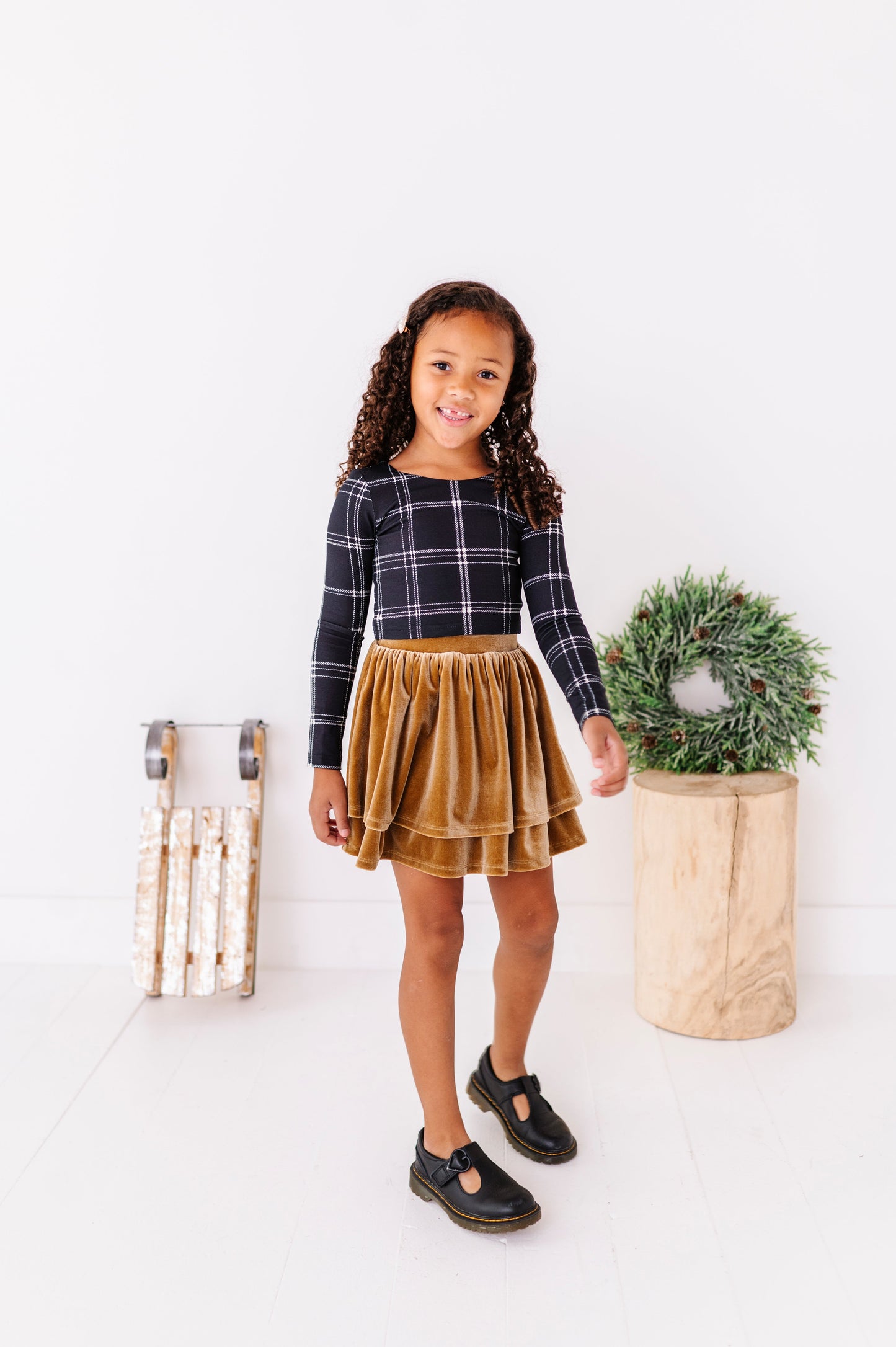 Carmel Velvet | 2-Tiered SKORT