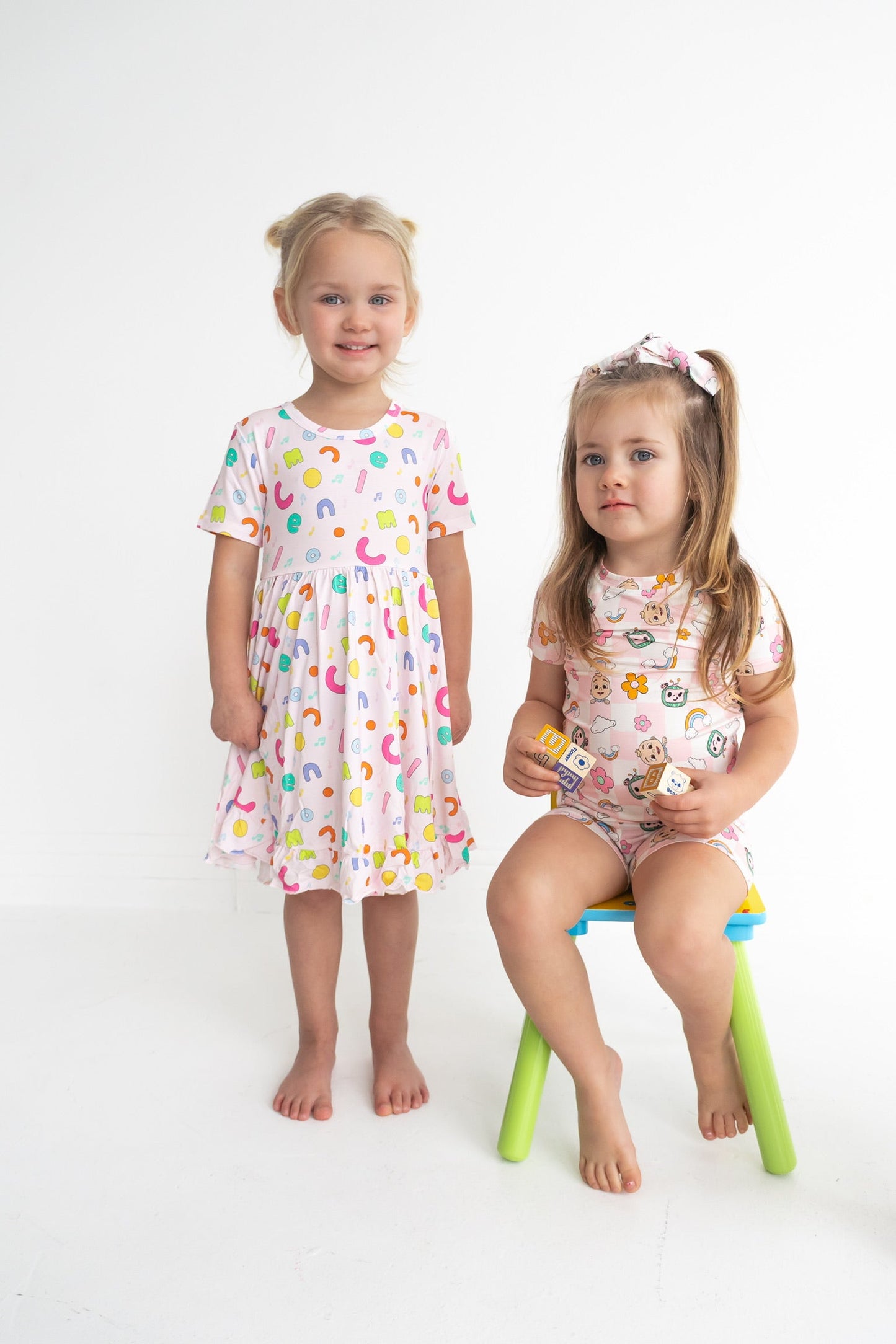 Dream Big Little Co x CoComelon JJ RAINBOW CHECKERS DREAM SHORT SET