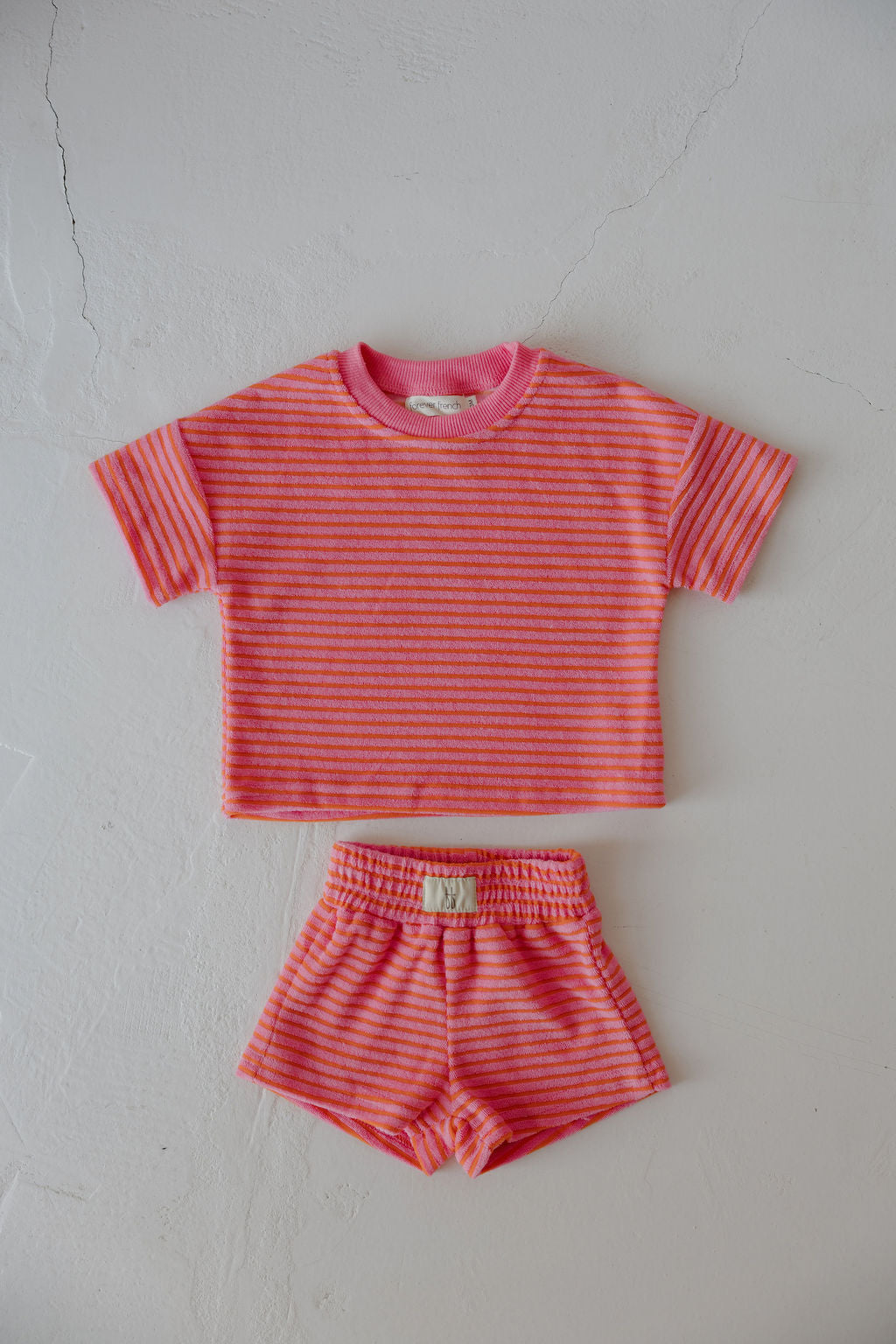 Child Terry Short Set | Strawberry